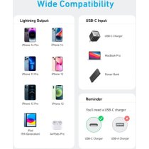 Кабель Anker 322 USB-C to Lightning - 1.8m Nylon White