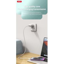 Кабель XO NB235 Zebra Series Braided USB-A to Micro - 1m White