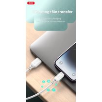 Кабель XO NB235 Zebra Series Braided USB-A to Micro - 1m White