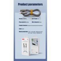 Кабель XO NB275 Zinc Alloy Silicone Type-C/USB-A to TYPE-C/Lightning - 4-in-1 - 60W - 1m Gray