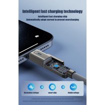 Кабель XO NB275 Zinc Alloy Silicone Type-C/USB-A to TYPE-C/Lightning - 4-in-1 - 60W - 1m Gray