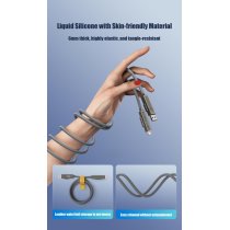 Кабель XO NB275 Zinc Alloy Silicone Type-C/USB-A to TYPE-C/Lightning - 4-in-1 - 60W - 1m Gray