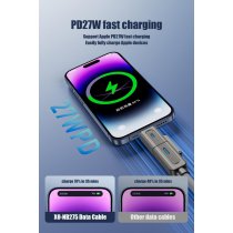 Кабель XO NB275 Zinc Alloy Silicone Type-C/USB-A to TYPE-C/Lightning - 4-in-1 - 60W - 1m Gray