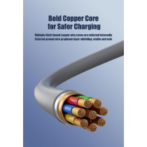 Кабель XO NB275 Zinc Alloy Silicone Type-C/USB-A to TYPE-C/Lightning - 4-in-1 - 60W - 1m Gray