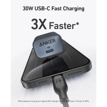 Зарядное устройство Anker PowerPort 511 Nano IV - 30W USB-C Black