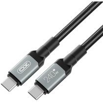 Кабель XO NBQ264A High Power Braided Type-C to Type-C - 240W - 1m Black