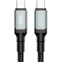 Кабель XO NBQ264A High Power Braided Type-C to Type-C - 240W - 1m Black