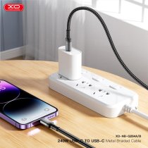 Кабель XO NBQ264A High Power Braided Type-C to Type-C - 240W - 1m Black