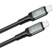 Кабель XO NBQ264A High Power Braided Type-C to Type-C - 240W - 2m Black