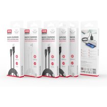 Кабель XO NB235 Zebra Series Braided USB-A to Type-C - 1m White