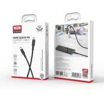 Кабель XO NBQ199 High Power Braided Type-C to Type-C - 100W - 1m Black