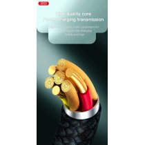 Кабель XO NB235 Zebra Series Braided USB-A to Type-C - 1m (Black)