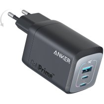 Мережевий зарядний пристрій Anker GaNPrime Charger - 67W, 2xUSB-C PD & 1xUSB-A Black
