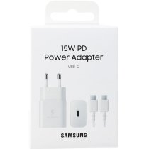 Мережевий зарядний пристрій Samsung 15W Power Adapter Type-C+Cable - White (EP-T1510XWEGEU)