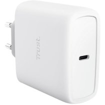 Зарядний пристрій мережевий Trust Maxo 65Вт, GaN, USB-C PD/PPS, білий