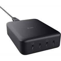 Зарядний пристрій мережевий Trust Maxo 240Вт,GaN, 4xUSB-C,PD, чорний