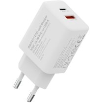 Зарядний пристрій DIGITUS GaN 1хUSB-C, 1хUSB-A, 30W