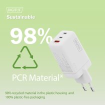Зарядний пристрій DIGITUS GaN 2хUSB-C, 1хUSB-A, 67W