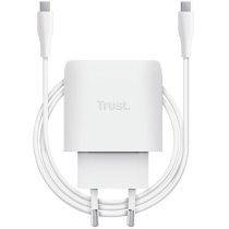 Зарядний пристрій мережевий Trust Maxo 45Вт, GaN, USB-C PD/PPS, білий