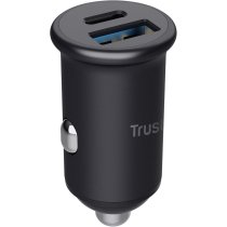 Автомобильное зарядное устройство Trust 38Вт USB-A/USB-C PD, QC, черный