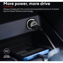Автомобильное зарядное устройство Trust 38Вт USB-A/USB-C PD, QC, черный